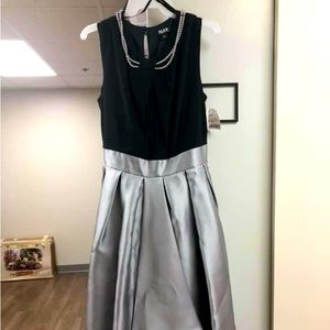 Silver & Black high low dress